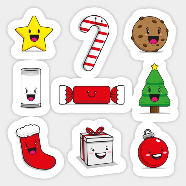 Kawaii Christmas Sticker pack Sticker by Bubsart78